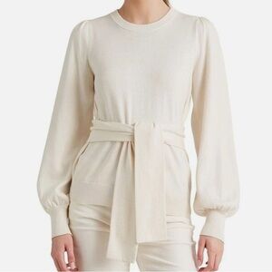 Ralph Lauren Cream Belted Blouse